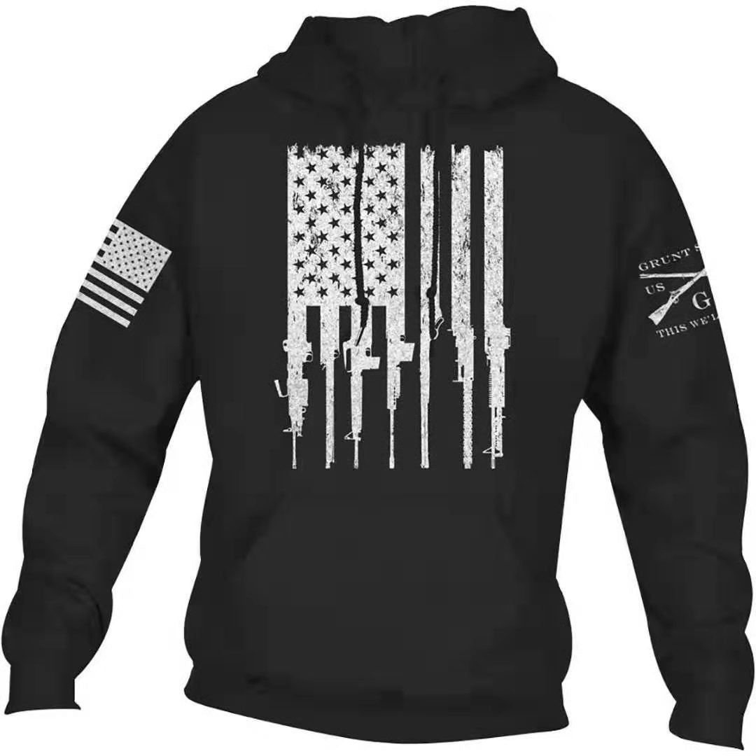Men's Hoodie with Printed Design for Cross-Border Sales