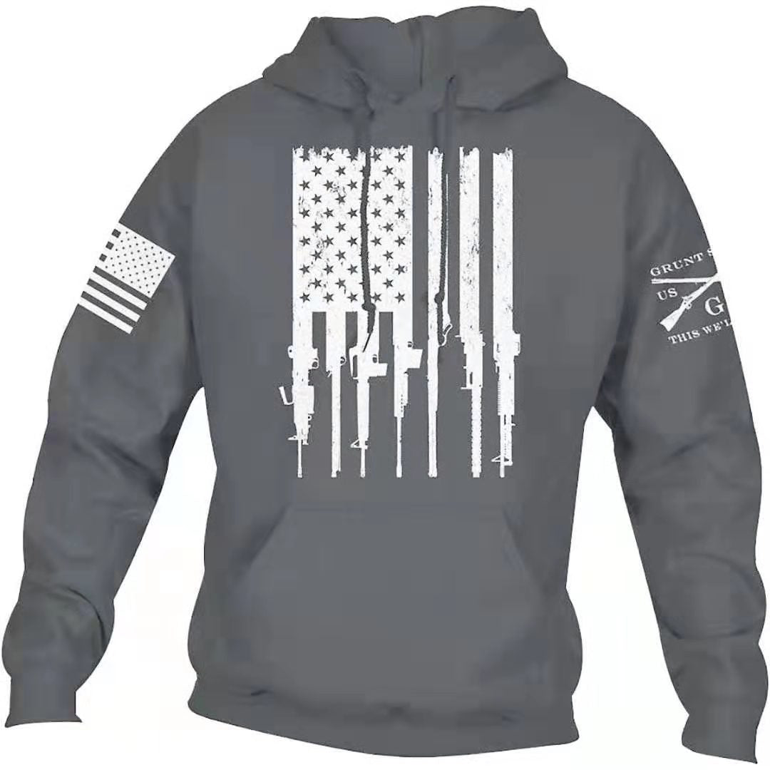 Men's Hoodie with Printed Design for Cross-Border Sales